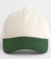 BB67 (B67) Contrast Peak Leisure Cap Natural / Forest Green colour image